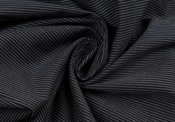 エンポリオアルマーニEMPORIO ARMANI ストレッチコットンナイロンピンストライプパンツ 黒白48 K-115883_010