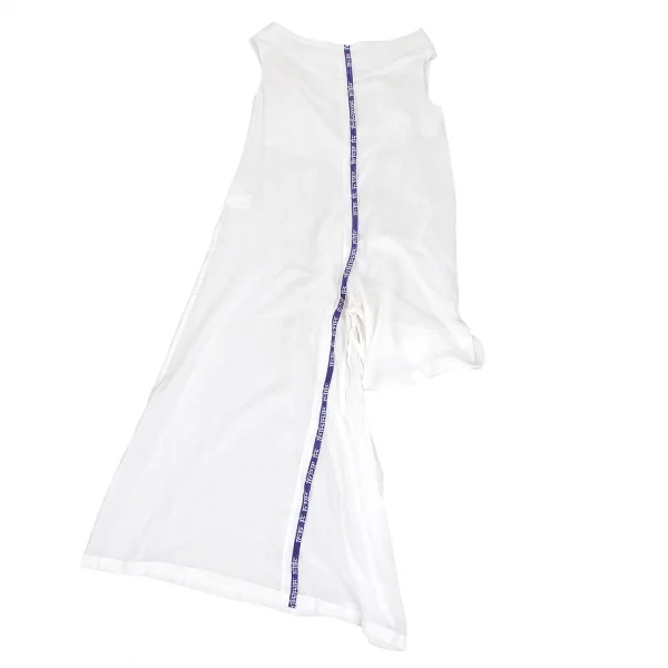 ヨウジヤマモト ファムYohji Yamamoto FEMME インドコットンテープ切替アシンメトリーサロペットワンピース オフ2 K-115888_002