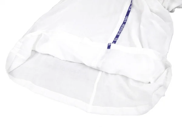 ヨウジヤマモト ファムYohji Yamamoto FEMME インドコットンテープ切替アシンメトリーサロペットワンピース オフ2 K-115888_011