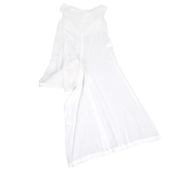 ヨウジヤマモト ファムYohji Yamamoto FEMME インドコットンテープ切替アシンメトリーサロペットワンピース オフ2 K-115888_012