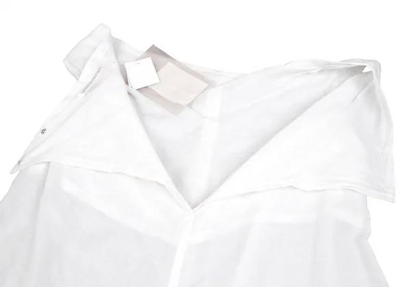 ヨウジヤマモト ファムYohji Yamamoto FEMME インドコットンテープ切替アシンメトリーサロペットワンピース オフ2 K-115888_013