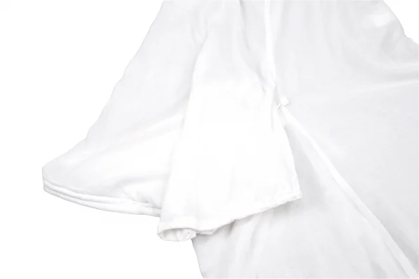 ヨウジヤマモト ファムYohji Yamamoto FEMME インドコットンテープ切替アシンメトリーサロペットワンピース オフ2 K-115888_015