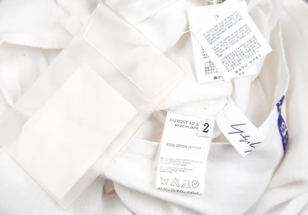 ヨウジヤマモト ファムYohji Yamamoto FEMME インドコットンテープ切替アシンメトリーサロペットワンピース オフ2 K-115888_018