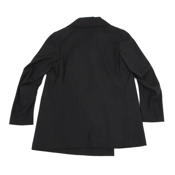 ヨウジヤマモト ファムYohji Yamamoto FEMME ウールギャバベルト留めテーラードジャケット 黒S K-115895_011