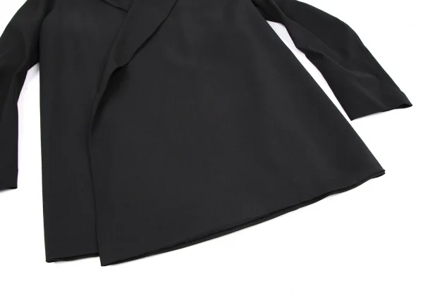 ヨウジヤマモト ファムYohji Yamamoto FEMME ウールギャバベルト留めテーラードジャケット 黒S K-115895_007