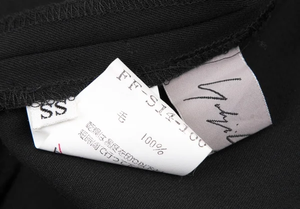 ヨウジヤマモト ファムYohji Yamamoto FEMME ウールギャバコードデザインスカート 黒SS K-115896_013