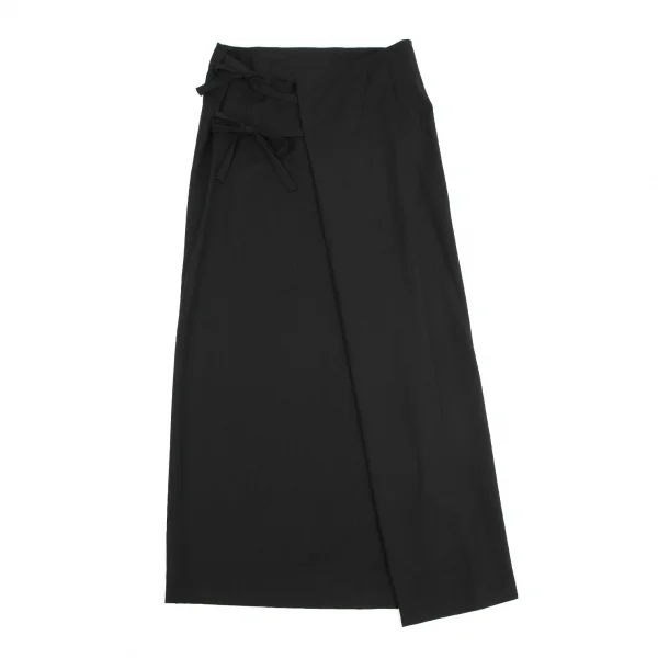 ヨウジヤマモト ファムYohji Yamamoto FEMME ウールギャバコードデザインスカート 黒SS K-115896_002