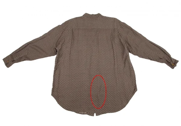 アルマーニジーンズARMANI JEANS レーヨン小花プリントシャツ 茶XS K-115934_014