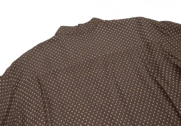アルマーニジーンズARMANI JEANS レーヨン小花プリントシャツ 茶XS K-115934_016