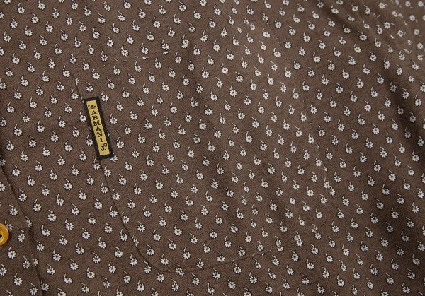 アルマーニジーンズARMANI JEANS レーヨン小花プリントシャツ 茶XS K-115934_007