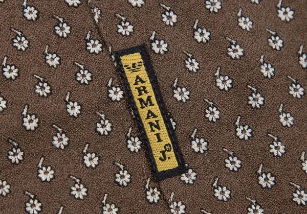 アルマーニジーンズARMANI JEANS レーヨン小花プリントシャツ 茶XS K-115934_008