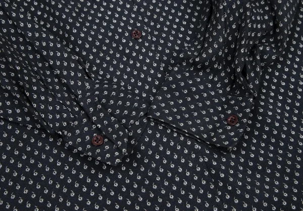 アルマーニジーンズARMANI JEANS レーヨン小花プリントシャツ 紺XS K-115935_009