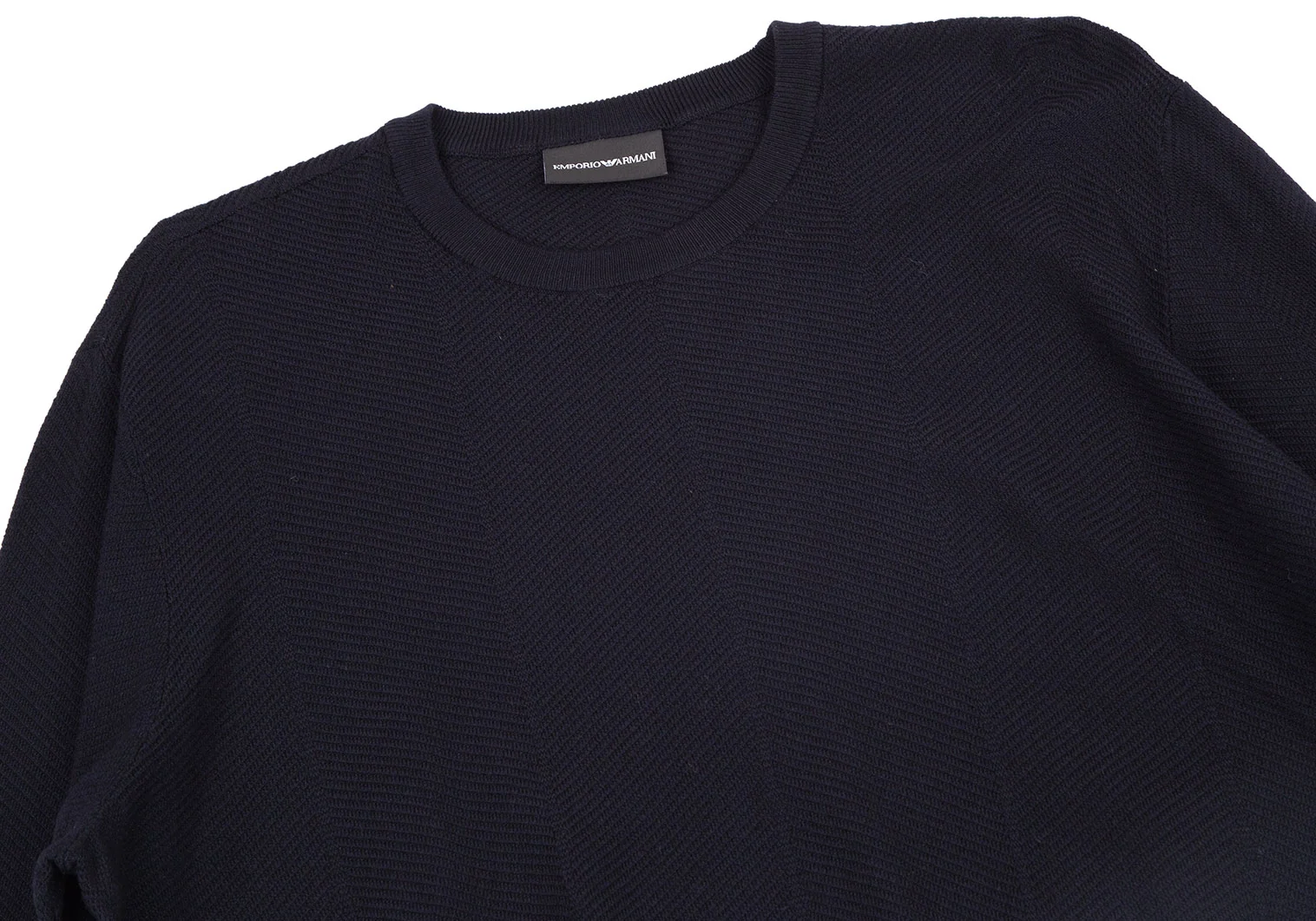 エンポリオアルマーニEMPORIO ARMANI ワイドヘリンボーンクルー