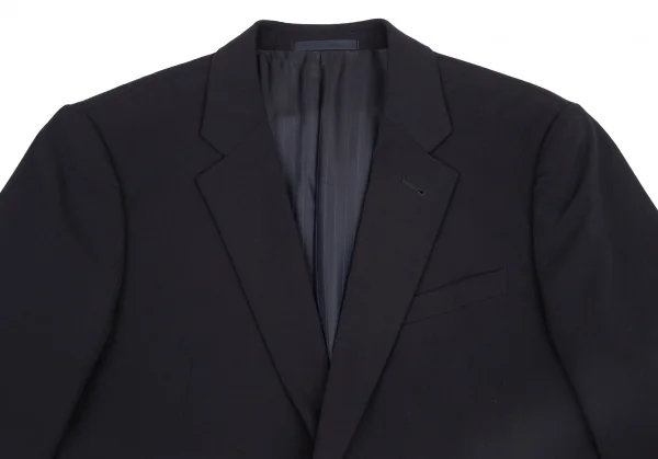 アルマーニコレツィオーニARMANI COLLEZIONI ポリレーヨンノッチドラペル2Bジャケット 黒54R K-115952_002