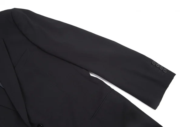 アルマーニコレツィオーニARMANI COLLEZIONI ポリレーヨンノッチドラペル2Bジャケット 黒54R K-115952_007