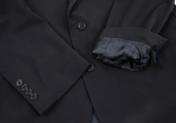 アルマーニコレツィオーニARMANI COLLEZIONI ポリレーヨンノッチドラペル2Bジャケット 黒54R K-115952_008