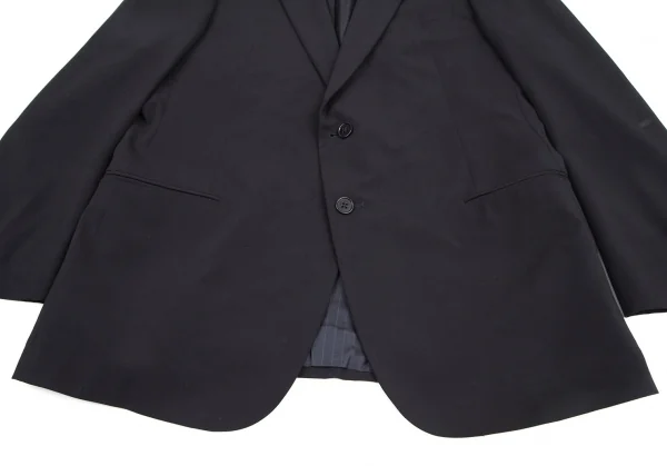 アルマーニコレツィオーニARMANI COLLEZIONI ポリレーヨンノッチドラペル2Bジャケット 黒54R K-115952_009