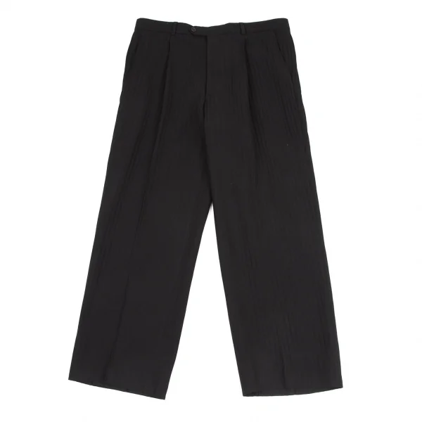 アルマーニコレツィオーニARMANI COLLEZIONI シャドーストライプワンタックパンツ 黒52R K-115956_001