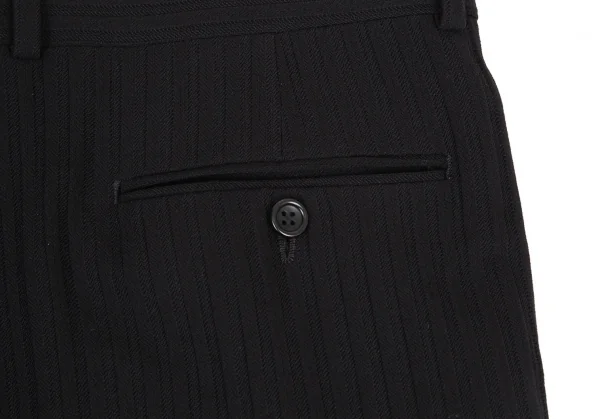 アルマーニコレツィオーニARMANI COLLEZIONI シャドーストライプワンタックパンツ 黒52R K-115956_010