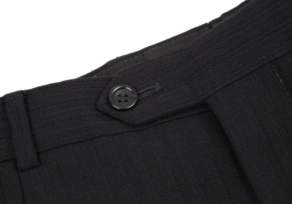 アルマーニコレツィオーニARMANI COLLEZIONI シャドーストライプワンタックパンツ 黒52R K-115956_003