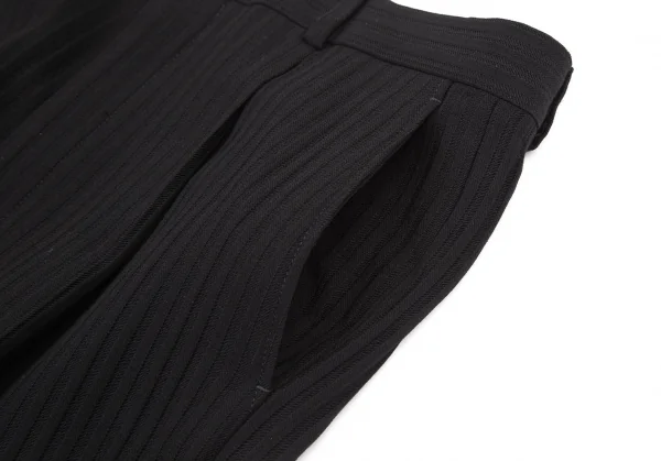 アルマーニコレツィオーニARMANI COLLEZIONI シャドーストライプワンタックパンツ 黒52R K-115956_005