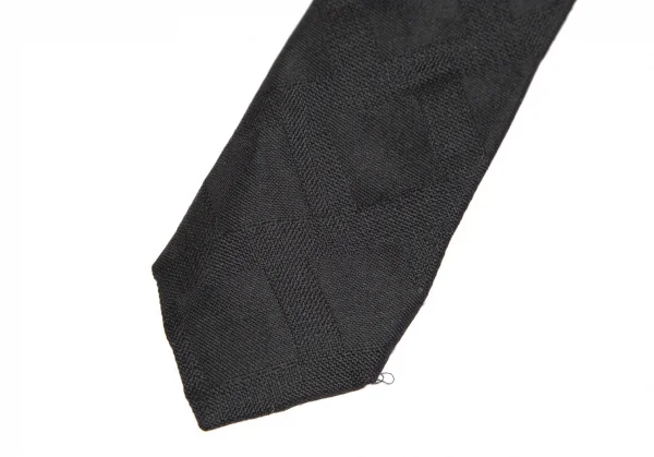 ジョルジオ アルマーニGIORGIO ARMANI シルクシャドーチェックネクタイ 黒 K-115961_004