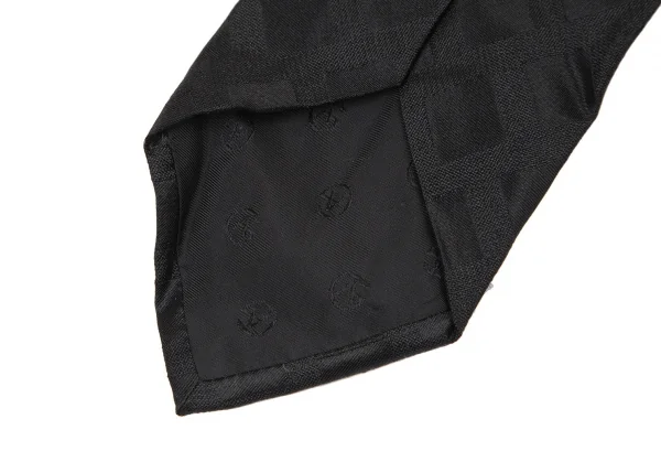 ジョルジオ アルマーニGIORGIO ARMANI シルクシャドーチェックネクタイ 黒 K-115961_006