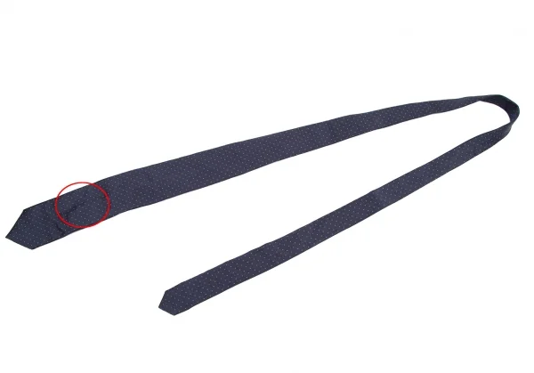 プラダPRADA シルクピンドットネクタイ 紺 K-115963_002