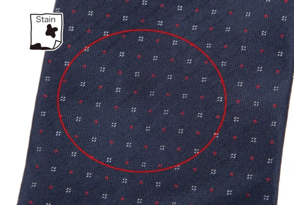 プラダPRADA シルクピンドットネクタイ 紺 K-115963_003