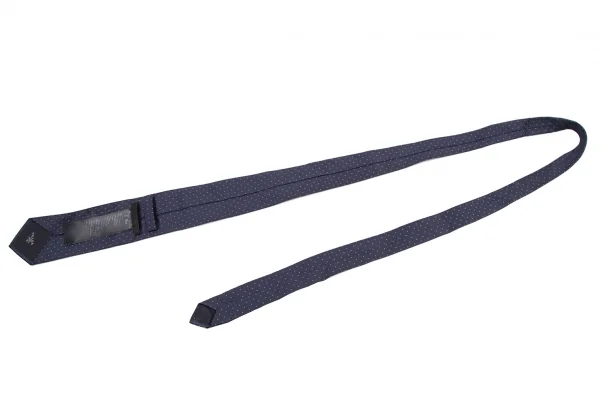 プラダPRADA シルクピンドットネクタイ 紺 K-115963_006