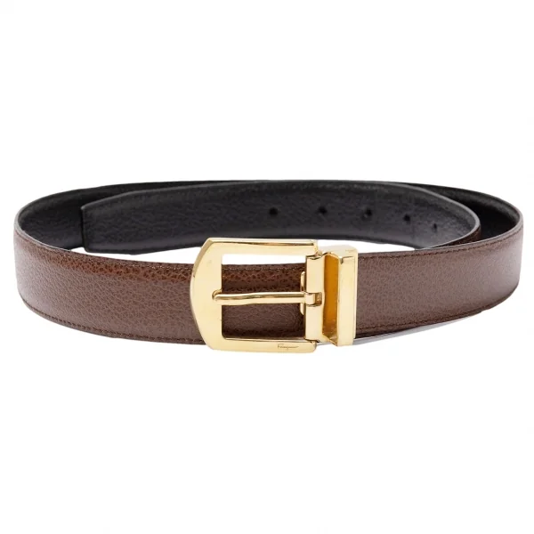 サルヴァトーレフェラガモ Salvatore Ferragamo レザーベルト 茶 K-115964_001