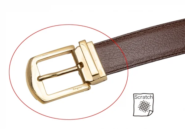 サルヴァトーレフェラガモ Salvatore Ferragamo レザーベルト 茶 K-115964_004