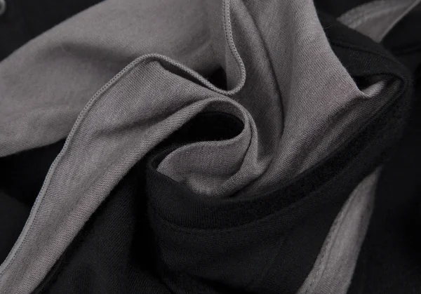 ルジャンドゥ マリテフランソワジルボーLE JEAN DE MARITHE FRANCOIS GIRBAUD レイヤードギャザーデザインノースリーブワンピース 黒グレーS K-115967_015