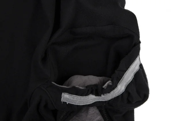 ルジャンドゥ マリテフランソワジルボーLE JEAN DE MARITHE FRANCOIS GIRBAUD レイヤードギャザーデザインノースリーブワンピース 黒グレーS K-115967_009