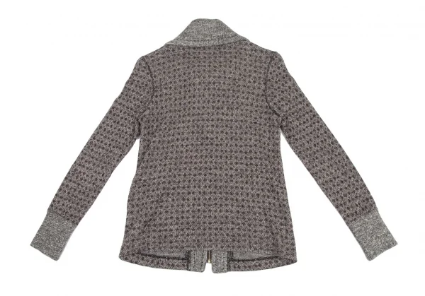 ズッカスペクトロドラゴンzucca Spectro Dragon ジャガードニットジップアップジャケット 白黒M K-115971_012