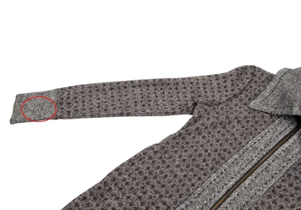 ズッカスペクトロドラゴンzucca Spectro Dragon ジャガードニットジップアップジャケット 白黒M K-115971_006