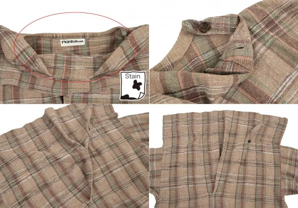プランテーションPlantation ネップコットンチェックセットアップ モカM K-115982_005