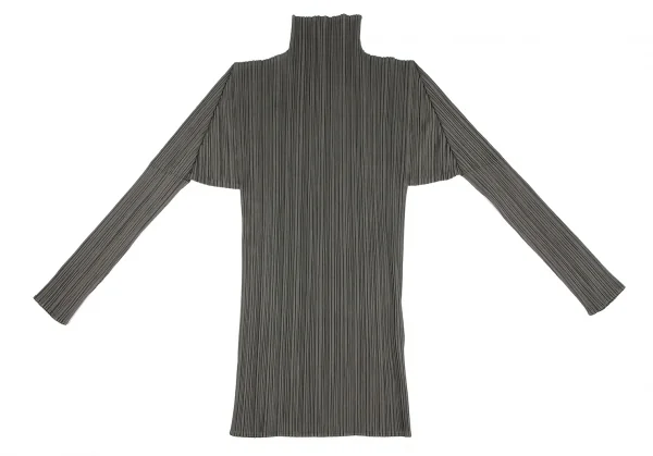 プリーツプリーズPLEATS PLEASE プリーツハイネックセットアップ グレー3 K-115986_003