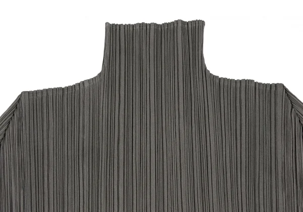 プリーツプリーズPLEATS PLEASE プリーツハイネックセットアップ グレー3 K-115986_004