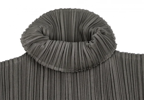 プリーツプリーズPLEATS PLEASE プリーツハイネックセットアップ グレー3 K-115986_005