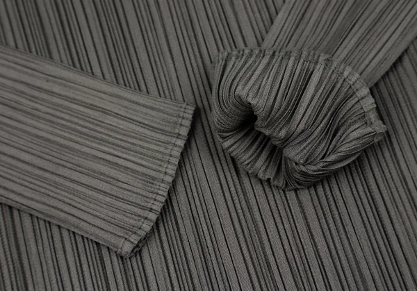 プリーツプリーズPLEATS PLEASE プリーツハイネックセットアップ グレー3 K-115986_007