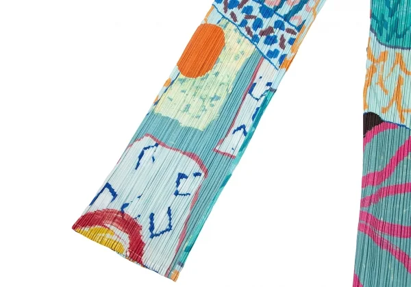 プリーツプリーズPLEATS PLEASE アートプリントプリーツパンツ マルチ2 K-115987_010