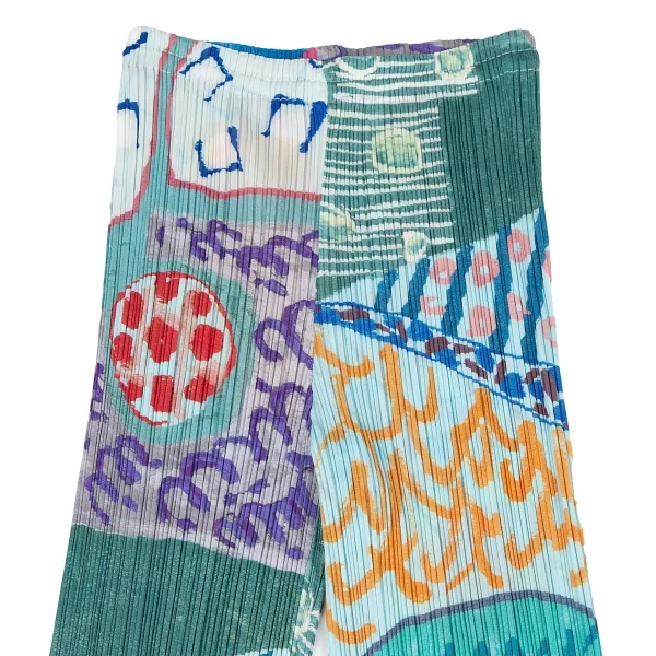 プリーツプリーズPLEATS PLEASE アートプリントプリーツパンツ マルチ2 K-115987_002