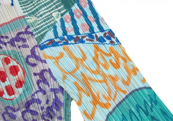 プリーツプリーズPLEATS PLEASE アートプリントプリーツパンツ マルチ2 K-115987_005