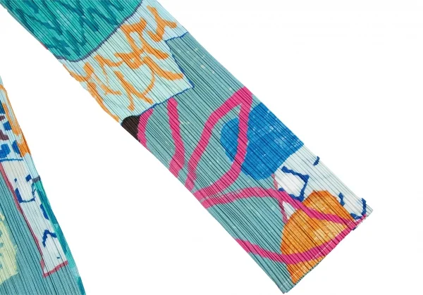 プリーツプリーズPLEATS PLEASE アートプリントプリーツパンツ マルチ2 K-115987_009