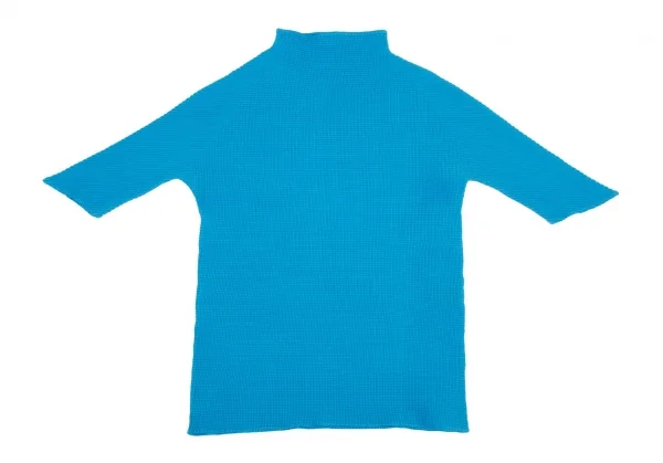 イッセイミヤケISSEY MIYAKEPLEATS (T.) ストレッチプリーツハイネックカットソー 水色M K-115994_002