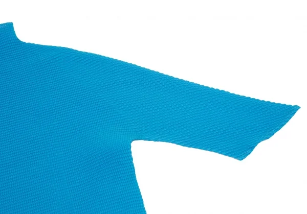 イッセイミヤケISSEY MIYAKEPLEATS (T.) ストレッチプリーツハイネックカットソー 水色M K-115994_005