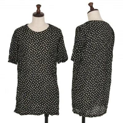 イッセイミヤケISSEY MIYAKEドットプリントシワプリーツTシャツ