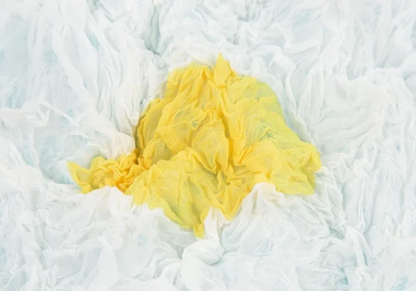 イッセイミヤケISSEY MIYAKE ドットプリントリバーシブルシワプリーツカットソー 白黄M位 K-116039_013