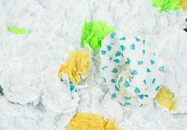 イッセイミヤケISSEY MIYAKE ドットプリントリバーシブルシワプリーツカットソー 白黄M位 K-116039_006